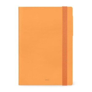 Legami - Agenda Giornaliera Grande, 12 Mesi Large, Chiusura con Elastico, Taschina Finale, Rubrica, 17 x 24 cm, Apricot Crush