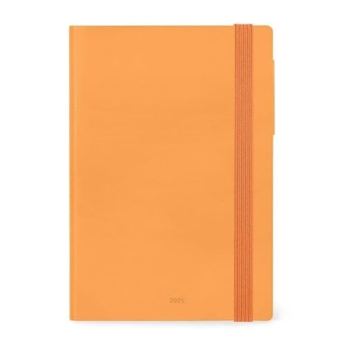 Legami - Agenda Giornaliera Grande, 12 Mesi Large, Chiusura con Elastico, Taschina Finale, Rubrica, 17 x 24 cm, Apricot Crush