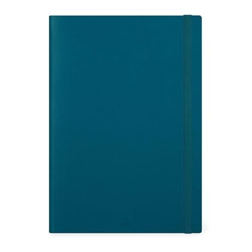 Legami - Agenda Giornaliera Grande, 13 Mesi Maxi, Chiusura con Elastico, Piano ferie, Rubrica, 21 x 29,7 cm, Teal Blue