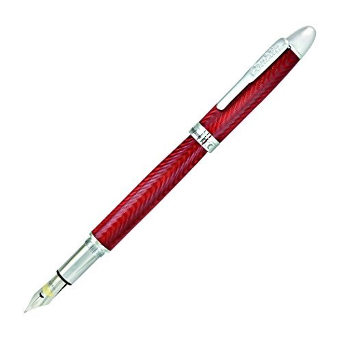 Penna Conklin Herringbone Fountain Pen Burgundy Stilografica