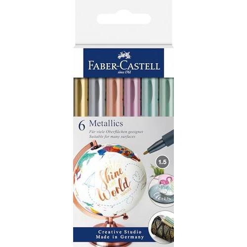 Astuccio 6 Marker Metallic Faber-Castell