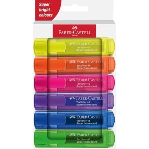 Astuccio da 6 Evidenziatori Superfluo Faber-Castell