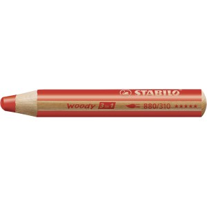 Matita colorata Multi-Funzione - STABILO woody 3 in 1 - Rosso