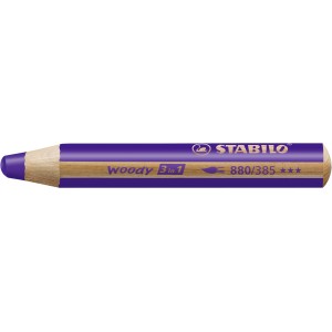 Matita colorata Multi-Funzione - STABILO woody 3 in 1 - Viola profondo