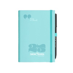 Smemoranda Racconti - Agenda Giornaliera B6 2025 12 Mesi Tiffany con Elastico e Penna Copertina Rigida