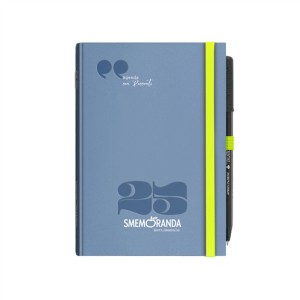 Smemoranda Racconti - Agenda Settimanale B6 2025 12 Mesi Ghiaccio con Elastico e Penna Copertina Rigida