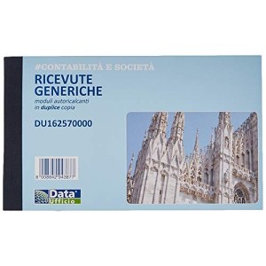 BLOCCO RICEVUTE GENERICHE 50/50 FOGLI 17x10 20 BLOCCHETTI