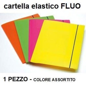 Cartellina 3 Lembi con Elastico in PPL Fluo