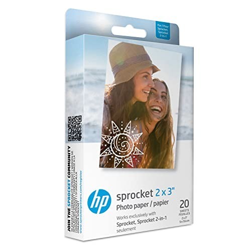 CARTA HP W4Z13A ORIGINALE HP ZINK CARTA FOTOGRAFICA AUTOADESIVA PER SPROCKET 20 FOGLI 5X7,6 CM