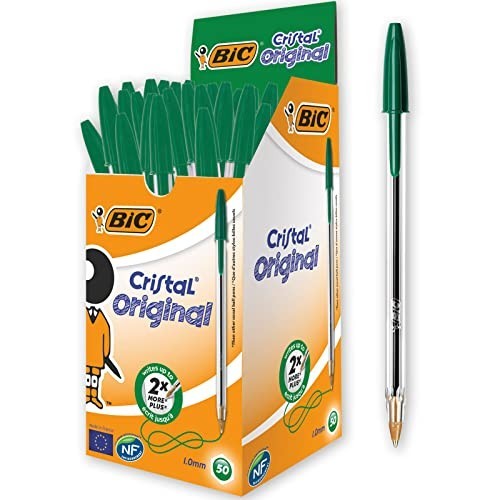 PENNA BIC CRISTAL VERDE CONFEZIONE DA 50 PEZZI