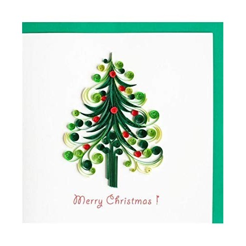 Biglietto D'Auguri Origamo ''Albero di Natale'' Quilling