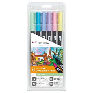 Astuccio 6pz ABT Dual Brush Tombow Colori Pastello