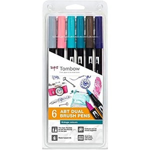 Astuccio 6pz ABT Dual Brush Tombow Colori Vintage