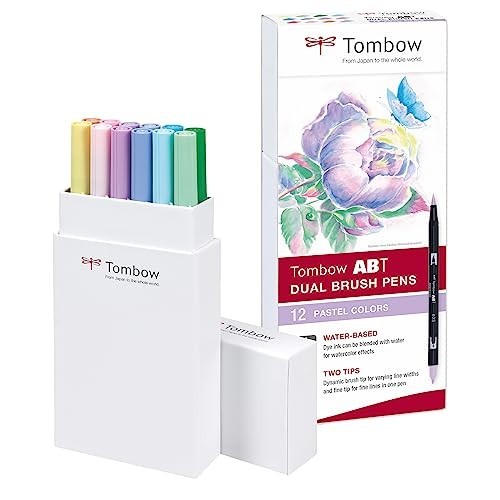 Astuccio 12pz ABT Dual Brush Tombow Colori Pastello