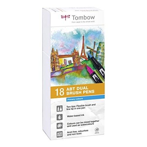 Astuccio 18pz ABT Dual Brush Tombow Colori Primari