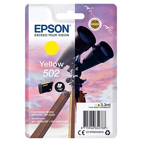 CARTUCCIA ORIGINALE EPSON C13T02V44010 502 GIALLO