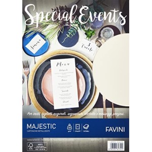 Favini Special Events Majestic Crema 250gr 10ff Carta Metallizata