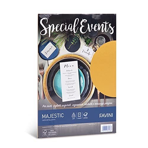 Favini Special Events Majestic Oro 120gr 20ff Carta Metallizata