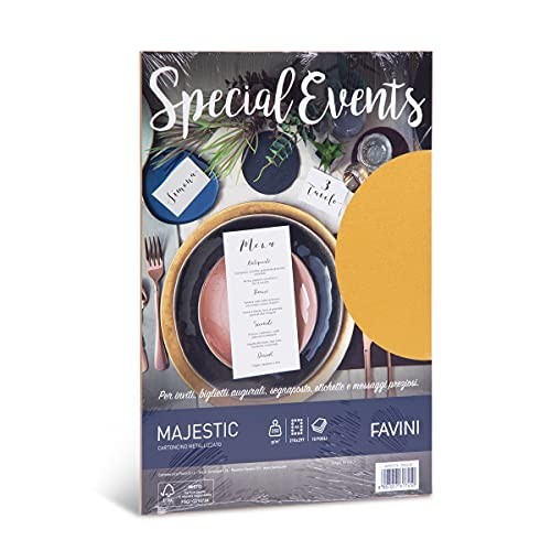 Favini Special Events Majestic Oro 250gr 10ff Carta Metallizata