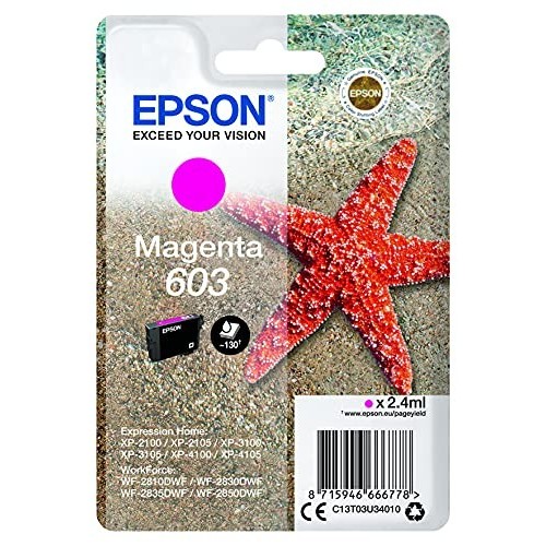 CARTUCCIA ORIGINALE EPSON C13T03U34010 603 M