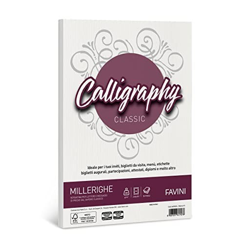 Favini Calligraphy Millerighe Bianca 200gr 50ff