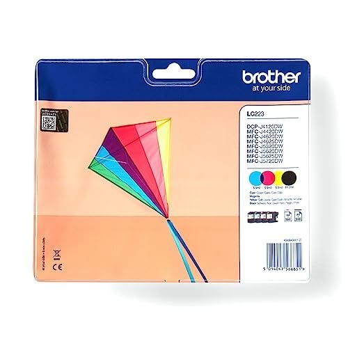 4 CARTUCCE ORIGINALI BROTHER LC-223 MULTIPACK BK-M-C-Y