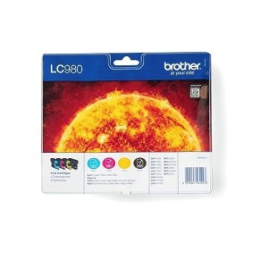 4 CARTUCCE ORIGINALI BROTHER LC-980 MULTIPACK BK-M-C-Y