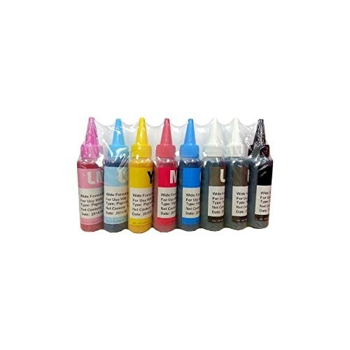 8 FLACONI INCHIOSTRO da 100 ml EPSON R2400 NO OEM