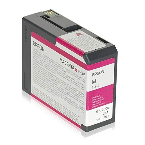 CARTUCCIA EPSON T5803 MAGENTA ORIGINALE SCADUTA 80ML