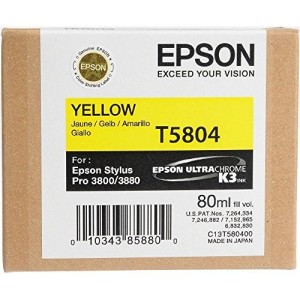 CARTUCCIA EPSON T5804 YELLOW ORIGINALE SCADUTA 80ML