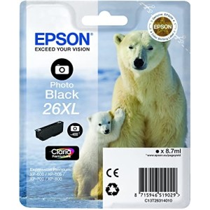 CARTUCCIA ORIGINALE EPSON C13T26314010 26 XL NERO PHOTO