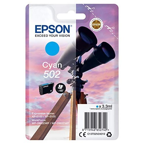 CARTUCCIA ORIGINALE EPSON C13T02V24010 502 CIANO