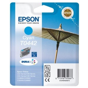 CARTUCCIA ORIGINALE EPSON C13T04424010 T0442 CIANO