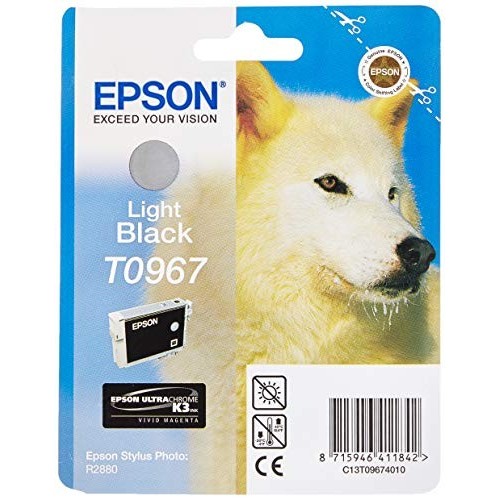 CARTUCCIA ORIGINALE EPSON C13T09674010 T0967 LIGHT BLACK