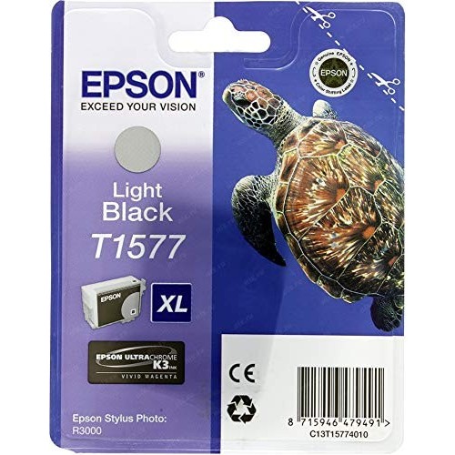 CARTUCCIA ORIGINALE EPSON C13T15774010 T1577 XL LIGHT BLACK