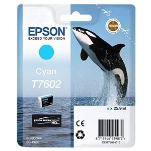 CARTUCCIA ORIGINALE EPSON C13T76024010 T7602 CIANO