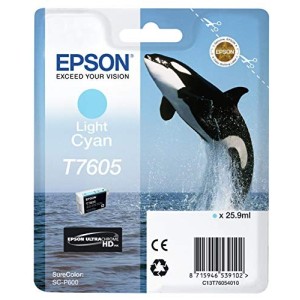 CARTUCCIA ORIGINALE EPSON C13T76054010 T7605 LIGHT CYAN