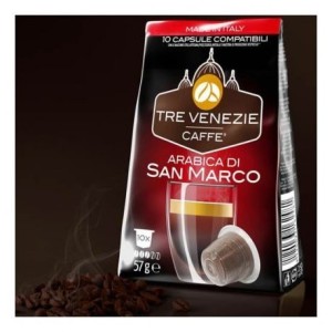 10 CAPSULE CAFFE' TRE VENEZIE NESPRESSO ARABICA DI SAN MARCO