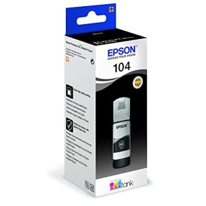 INCHIOSTRO EPSON ECOTANK T104 C13T00P140 NERO ORIGINALE 65 ML