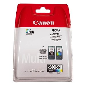 MULTIPACK ORIGINALE CANON PG-560 + CL-561 COLORE 8,3ml